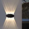 LED elliptical double-head outdoor wall lamp, waterproof exterior wall, simple and creative balcony, outdoor garden, courtyard, store entrance Item Picture